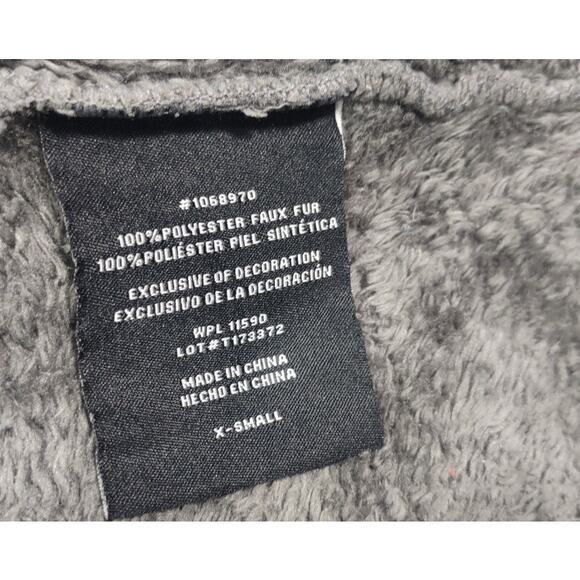 32 Degrees Heat Sweater Womens Size XS Charcoal Fleece Dark Full Zip Plush - Picture 8 of 9